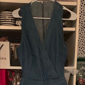 Free people denim jumpsuit